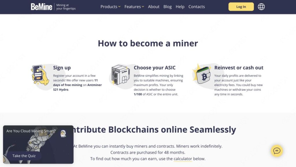 Облачный майнинг от BeMine