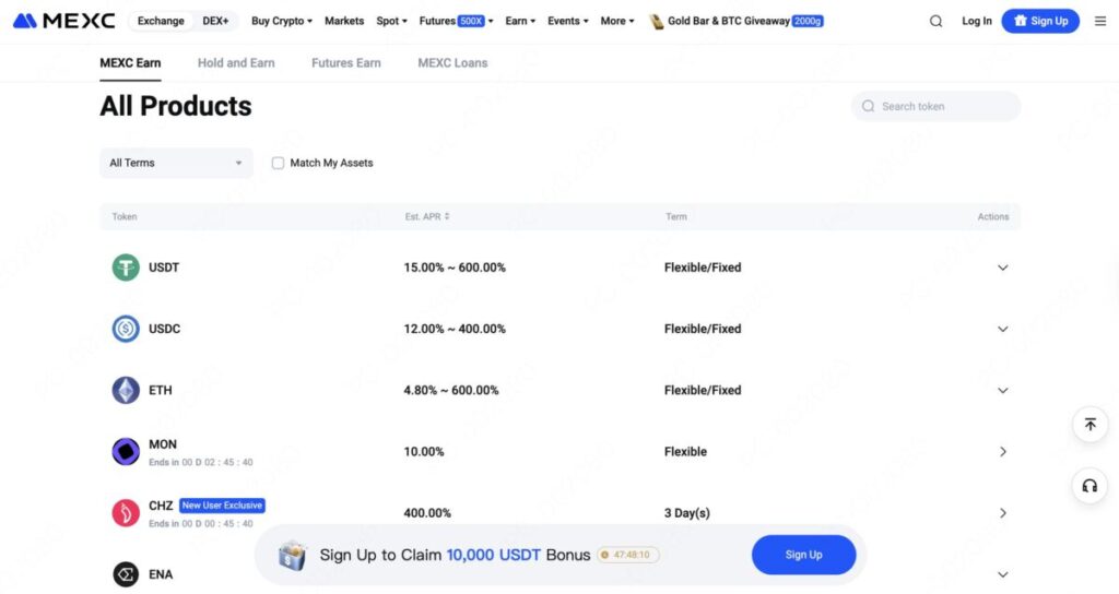 current-Flexible-Savings-product-list