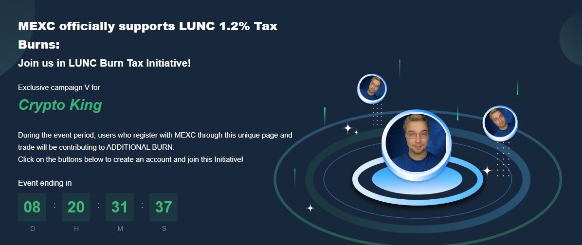 MEXC Supports the LUNC Community: Tax Burn Initiative Campaign