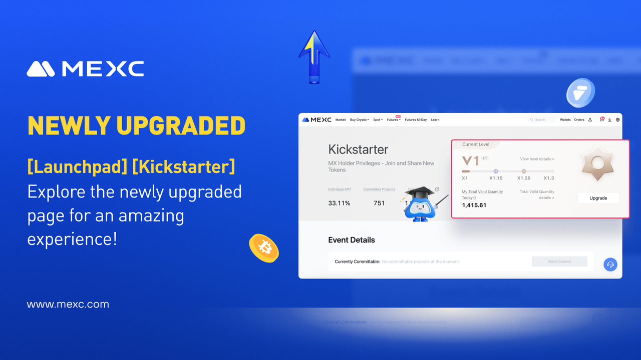 MEXC Launchpad and Kickstarter Upgrade – A New Interface