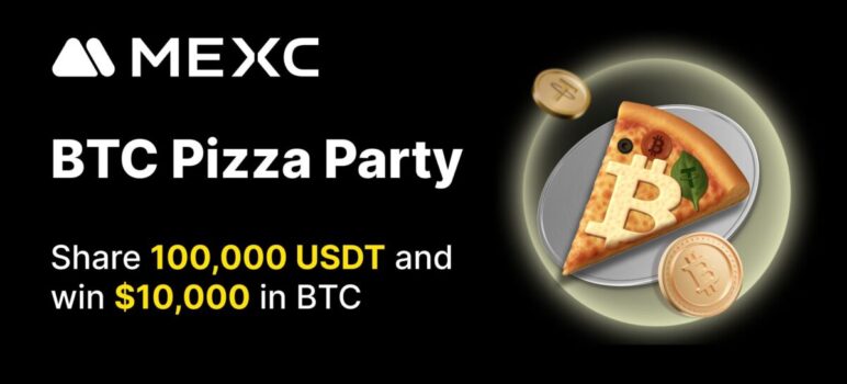 MEXC spouští závod BTC Pizza Party s prize poolem 100 000 USDT pro tradery