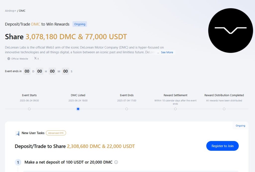 Join DMC Airdrop event