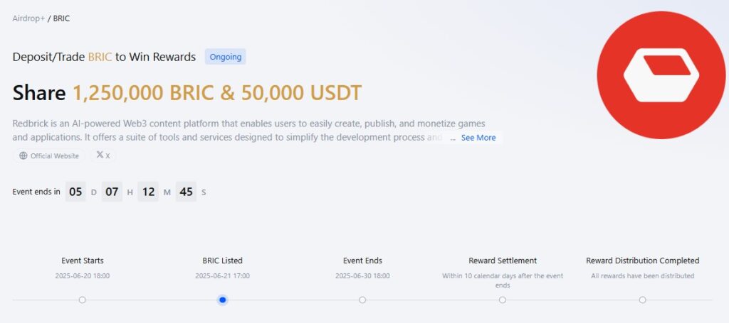 Register BRIC Airdrop event