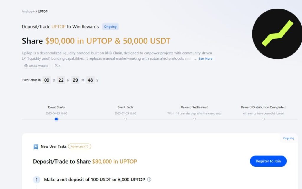 Register for the UPTOP Airdrop Event