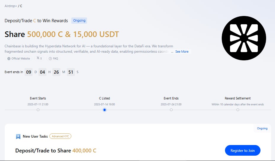 Join Chainbase Airdrop Event