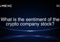 What is the sentiment of the crypto company stock?