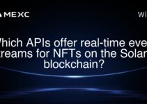 Which APIs offer real-time event streams for NFTs on the Solana blockchain?