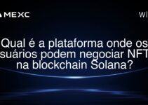 Qual é a plataforma onde os usuários podem negociar NFTs na blockchain Solana?