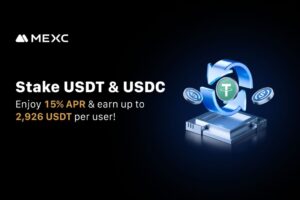 MEXC Launches USDT & USDC Staking Gala: Earn 15% APR With Flexible Redemption and Up to 2,926 USDT