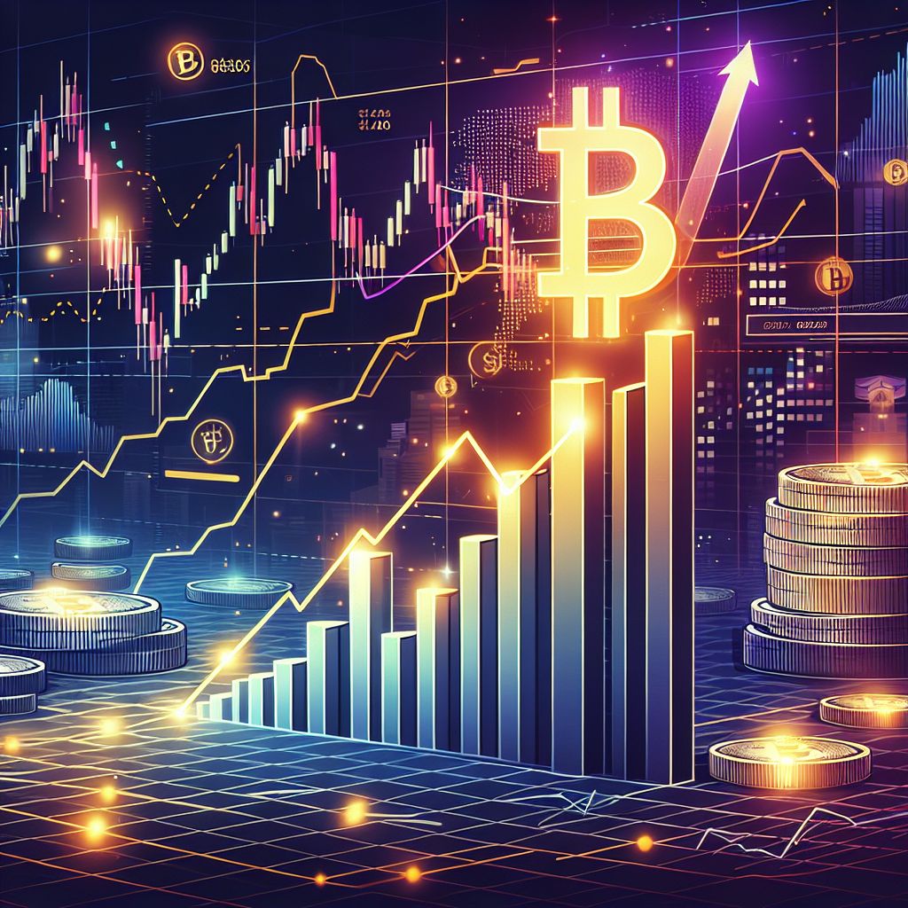 Bitcoin graph showing surge past $125,000 mark.