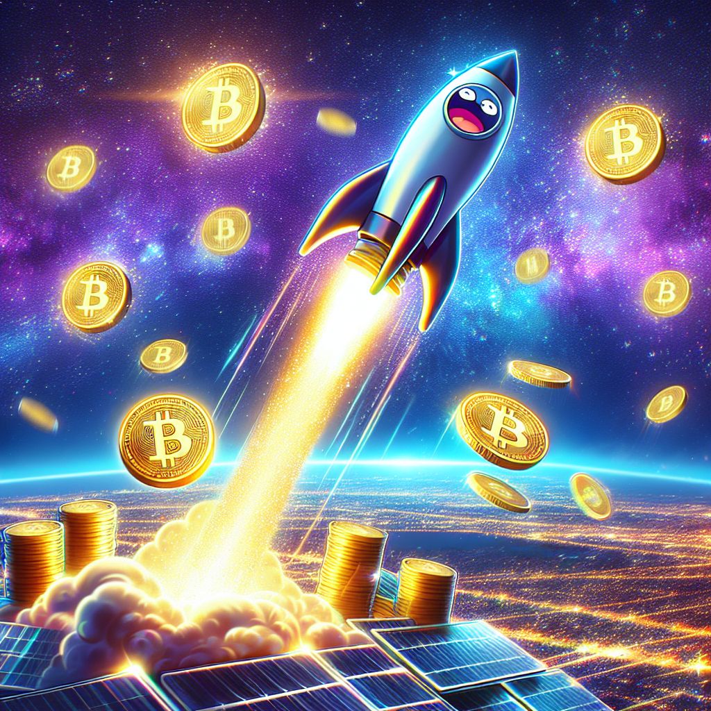 Rocket emoji and coins representing MemeRush's explosive launch.