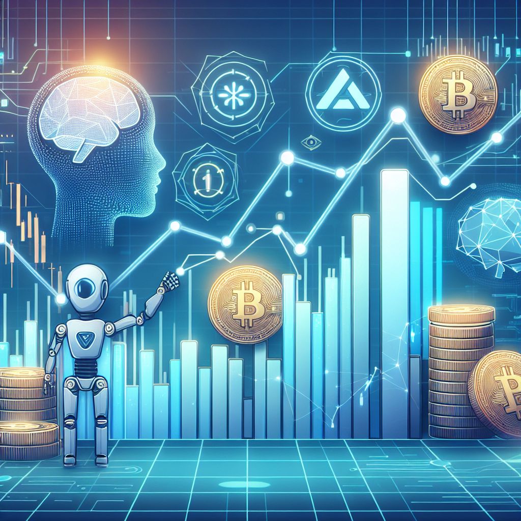 Biểu đồ tăng trưởng của tiền điện tử và AI.