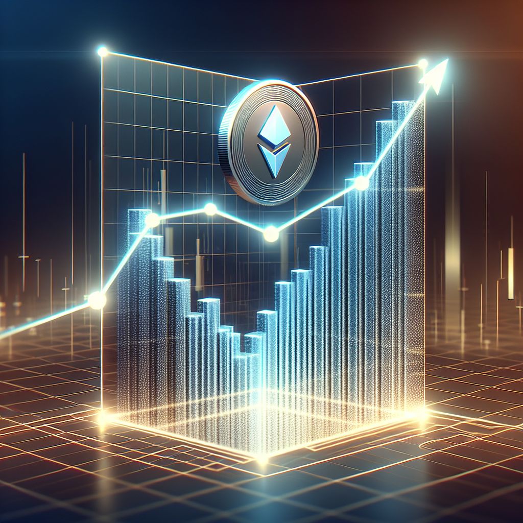 Graph showing XRP's price trajectory with upward trend.