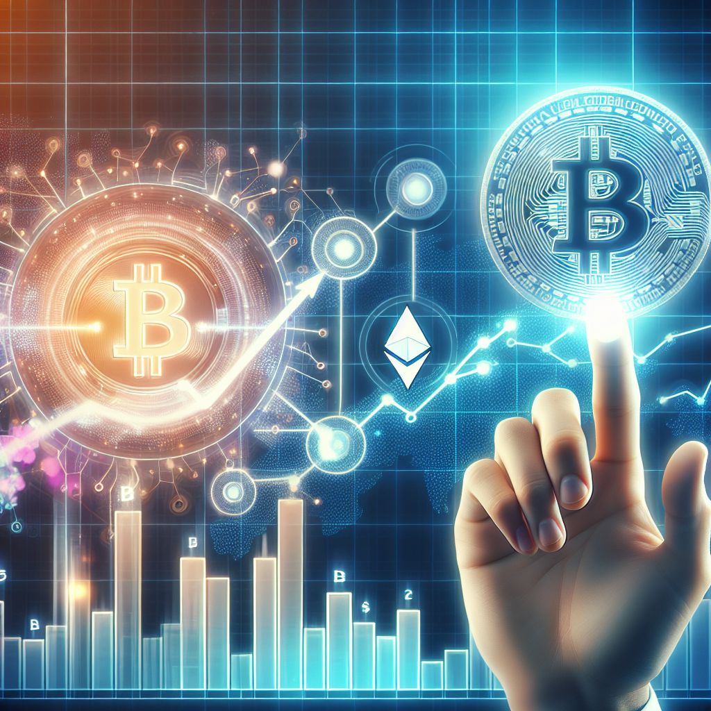 Biểu đồ tăng trưởng của Bitcoin và Ethereum.