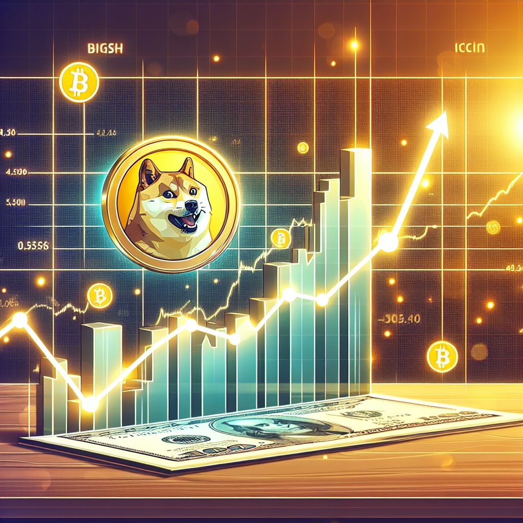 Graph showing Dogecoin's price trend with bullish pattern.
