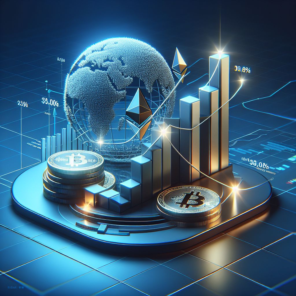 Graph showing Ethereum surpassing Bitcoin in corporate holdings.