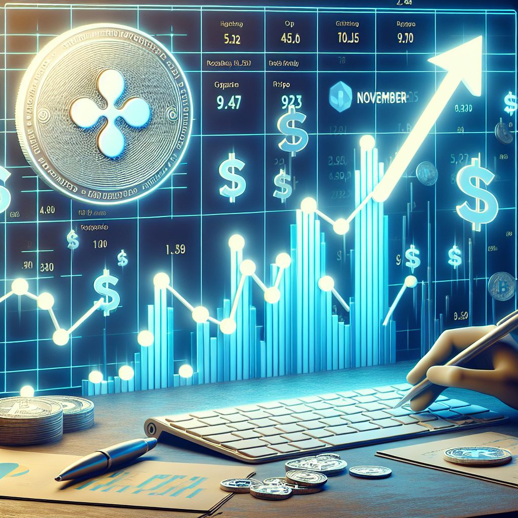 Biểu đồ tăng trưởng giá XRP trong tháng 11, 2025.