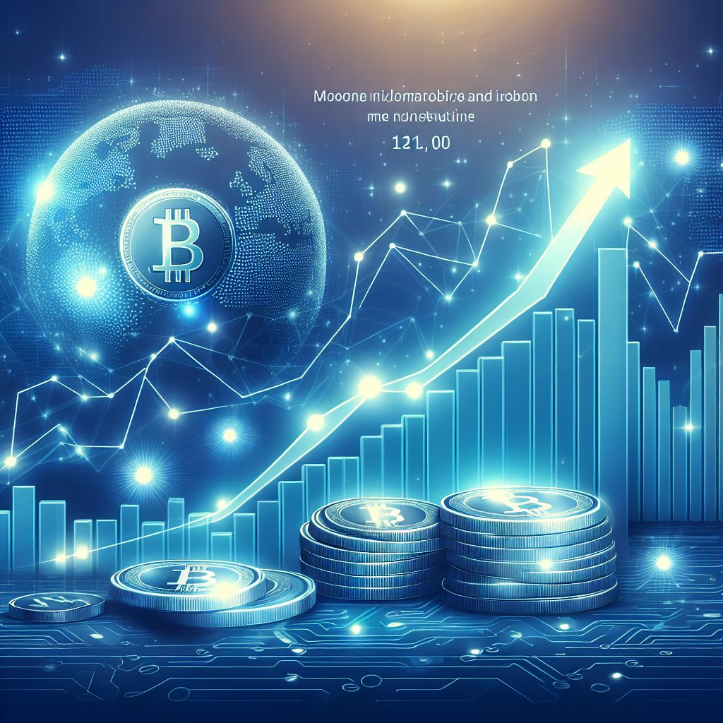 Graph showing MoonBull's rising value in the crypto market.