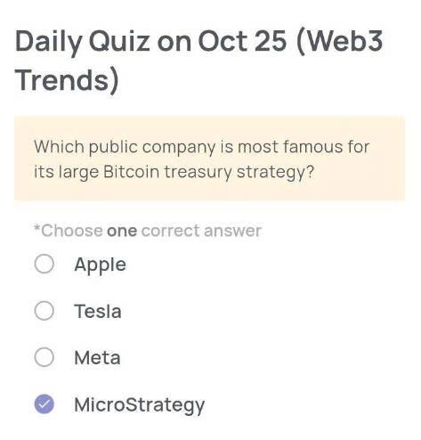 Xenea Wallet Daily Quiz Today’s Answer – October 25, 2025