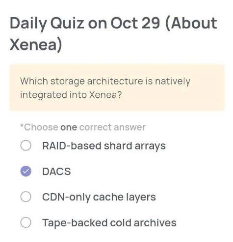 Xenea Wallet Daily Quiz Today’s Answer – October 29, 2025
