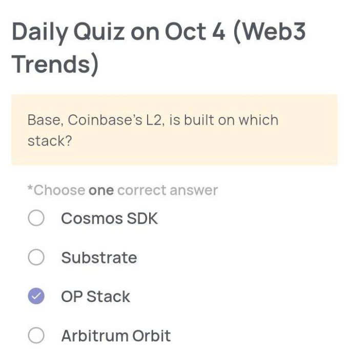 Xenea Wallet Daily Quiz Today’s Answer – October 4, 2025