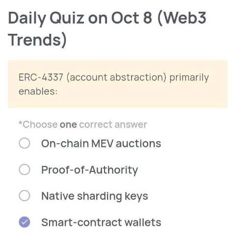 Xenea Wallet Daily Quiz Today’s Answer – October 8, 2025