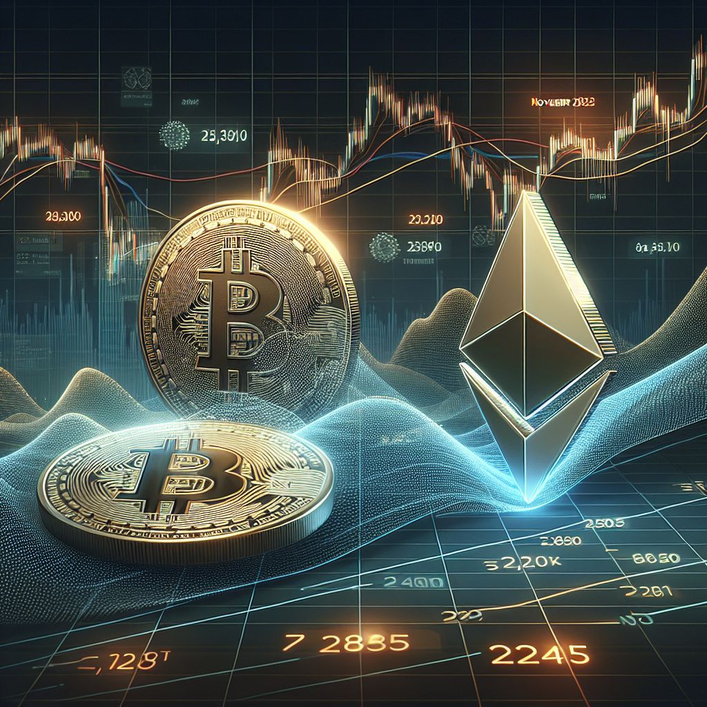 Graph showing Bitcoin and Ethereum price trends for November 2025.
