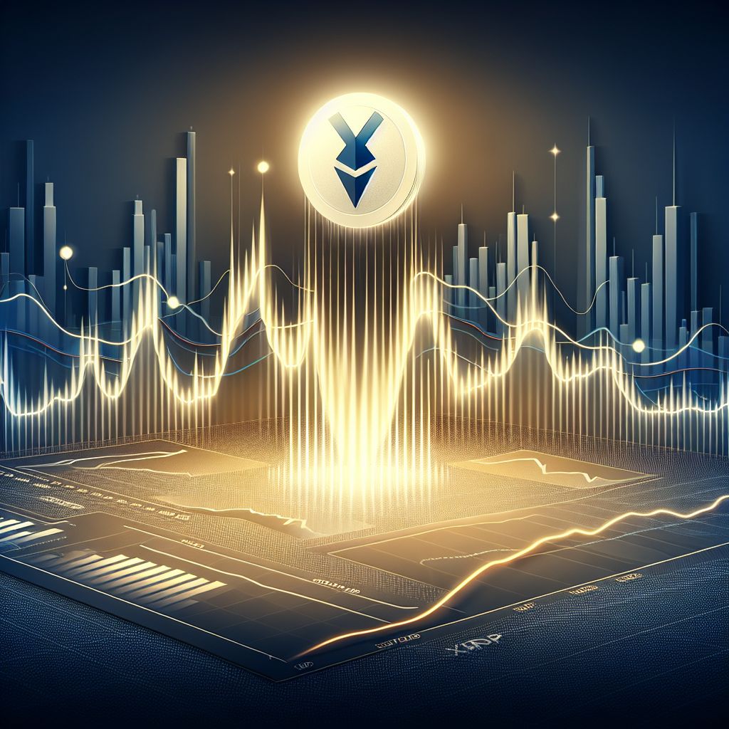 Graph showing XRP's sharp price drop amid market volatility.