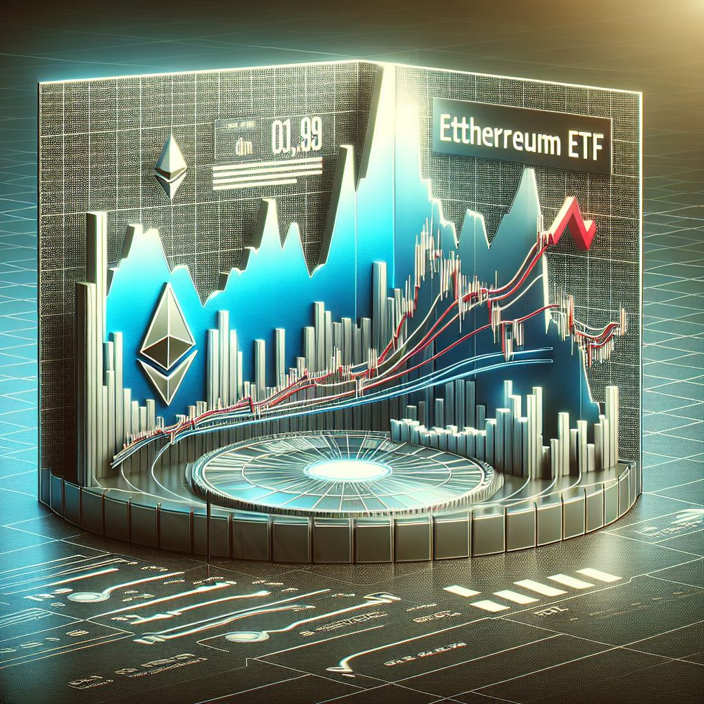 Graph showing Ethereum price drop and ETF outflows.