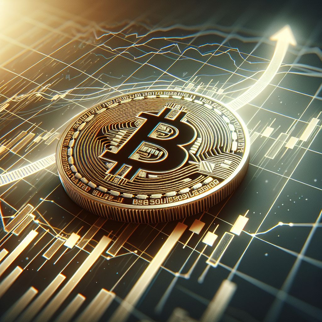 Bitcoin graph showing subdued price movements and stability.