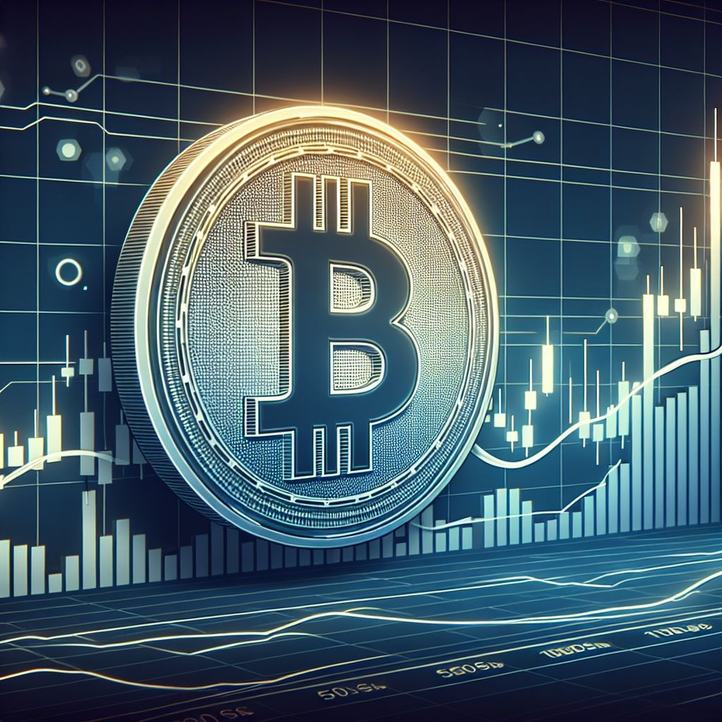 Bitcoin logo over weekly price chart showing 50-week and 200-week SMA crossover