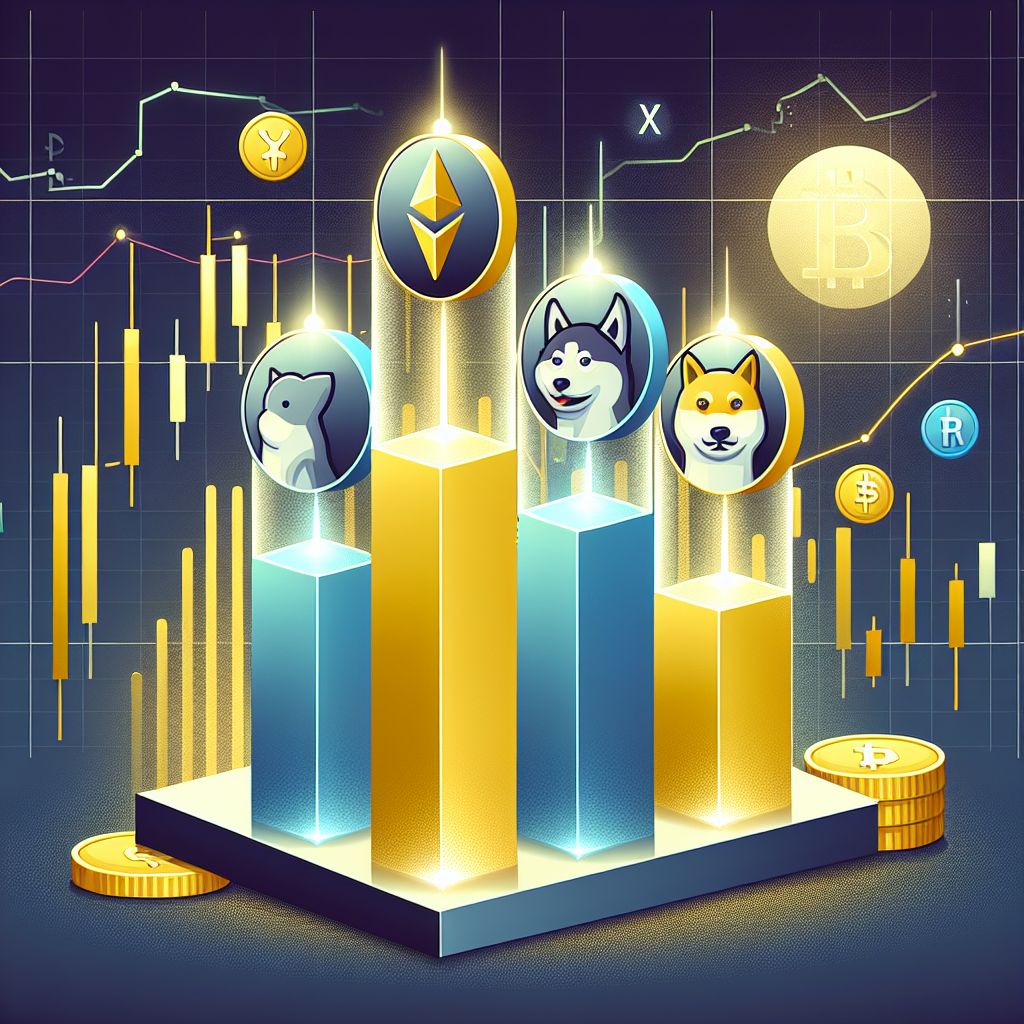 Candlestick chart and volume bars with XRP, DOGE, PayFi icon