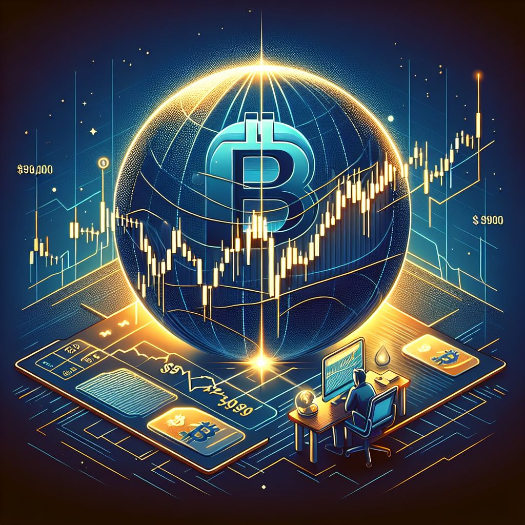 Bitcoin chart highlighting hourly trend break and support levels near $90k