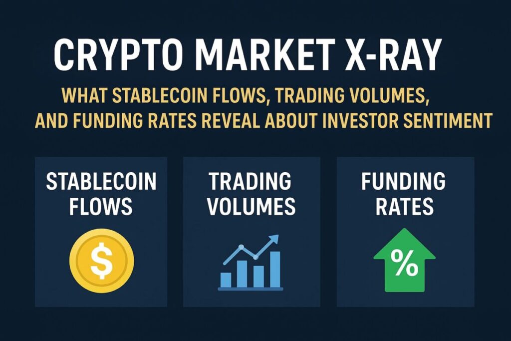 Crypto Market X-Ray: What Stablecoin Flows, Trading Volumes, and Funding Rates Reveal About Investor Sentiment