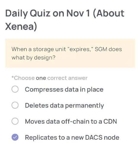 Xenea Wallet Daily Quiz Today’s Answer – November 1, 2025
