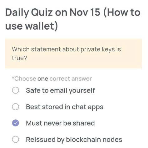 Xenea Wallet Daily Quiz Today’s Answer – November 15, 2025