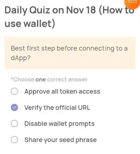 Xenea Wallet Daily Quiz Today’s Answer – November 18, 2025