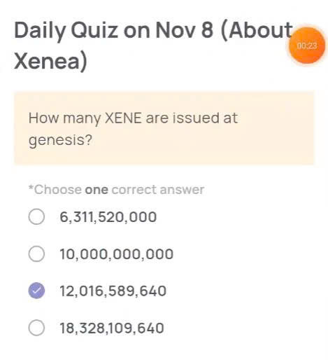 Xenea Wallet Daily Quiz Today’s Answer – November 8, 2025