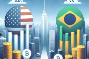 Brecha entre el volumen de ETF cripto en EE. UU. y Brasil