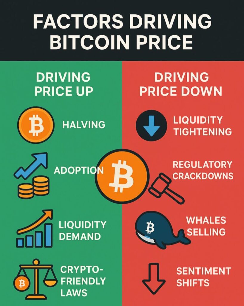 BTC tends to fall when: